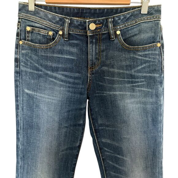 Tory Burch Classic Tory Boot Jean Size 28 Medium Wash - Picture 3 of 7